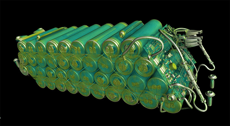 lithium battery inspection using X-ray tomography